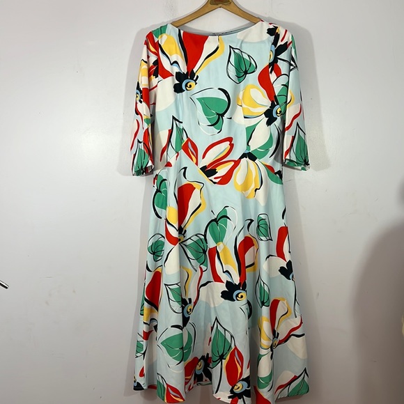 Totally delightful Talbots, size 8, cotton/poly blend floral maxi dress - Picture 1 of 5